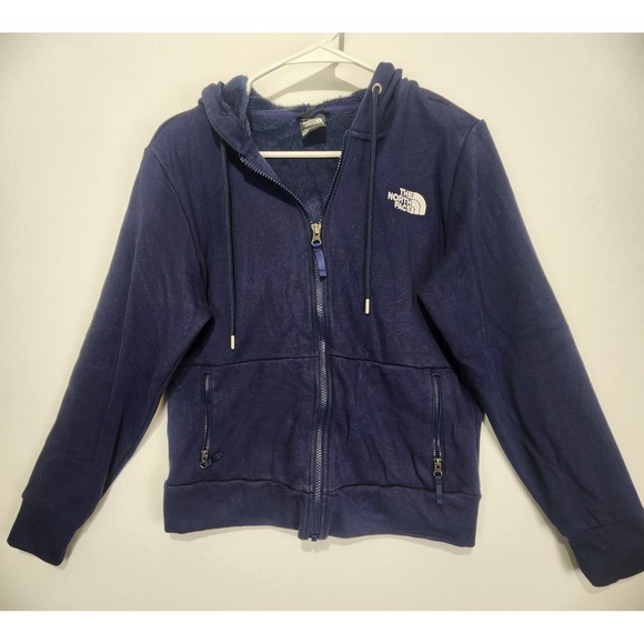 The North Face Jackets & Blazers - The North Face Women's Casual Hooded Full Zip Fleece Jacket Navy Blue Size S